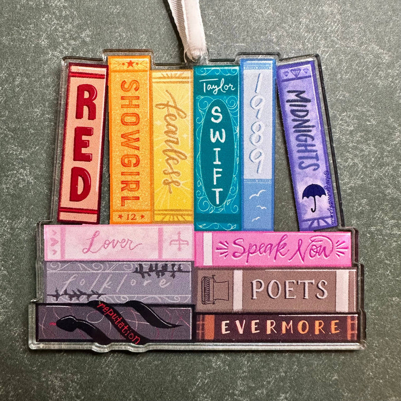 Eras Bookstack Christmas Ornament