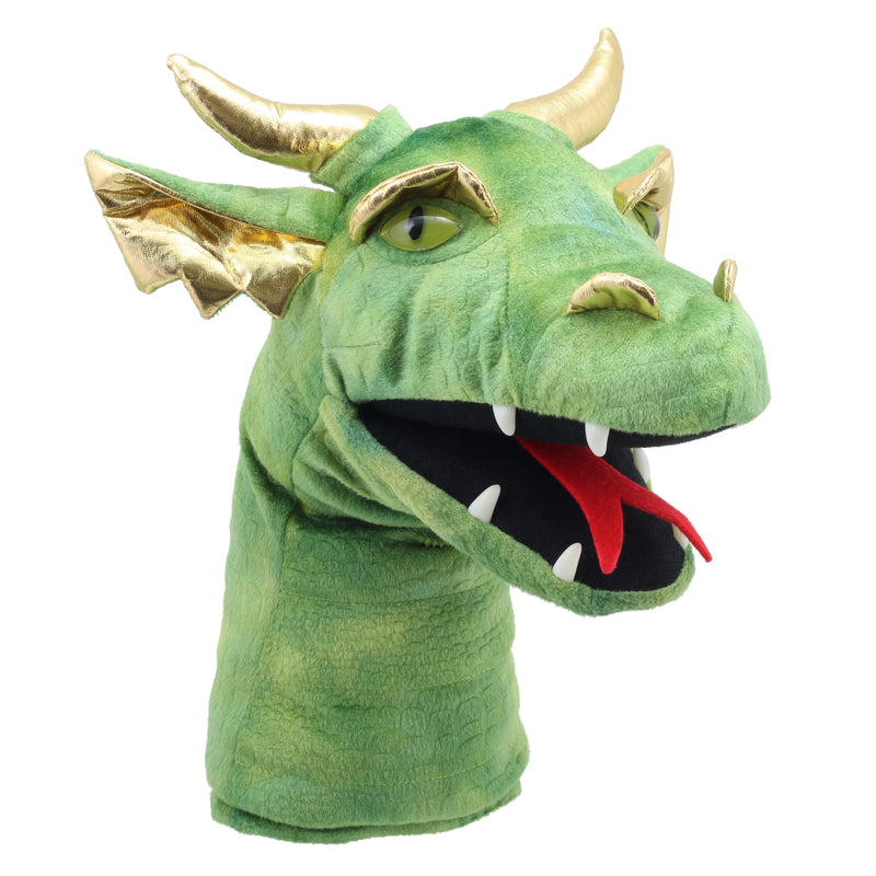 Large Dragon Head Hand Puppet - Green Dragon