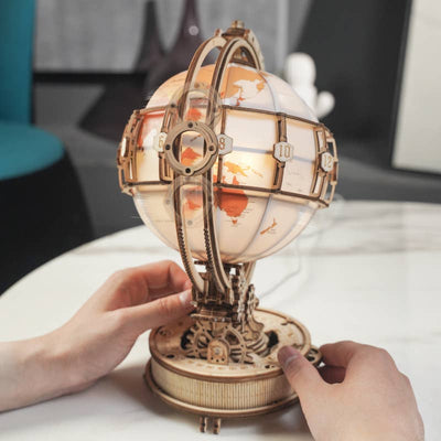 DIY Wooden Puzzle: Luminous Globe