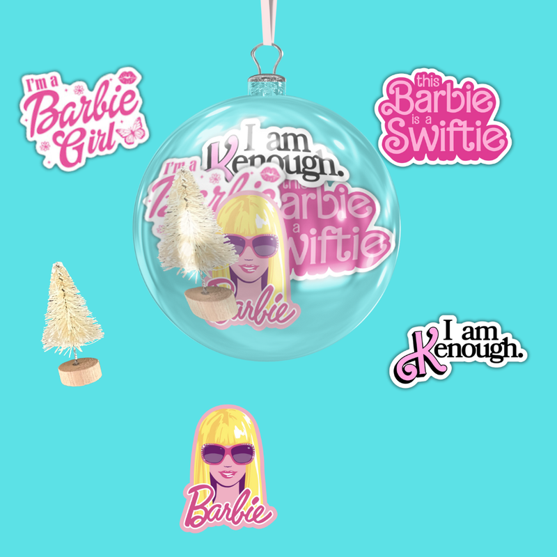 Barbie Sticker Gift Ornament