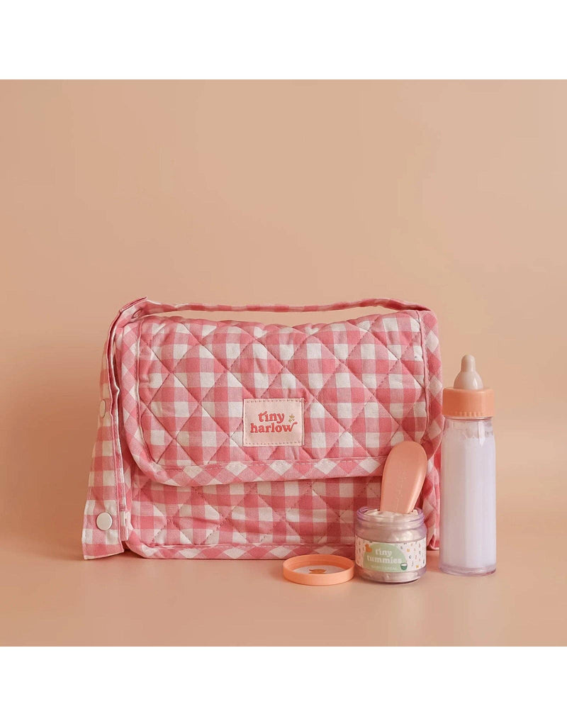 Tiny Nurturers Set - Pink Gingham - Tiny Harlow