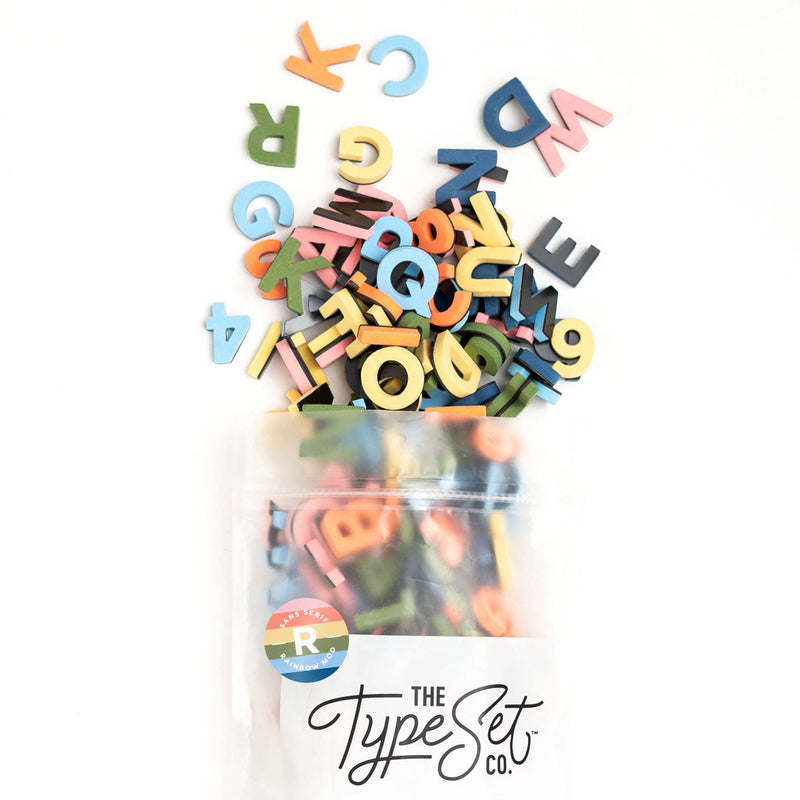 1" 200pc Rainbow Mod Magnetic Letters