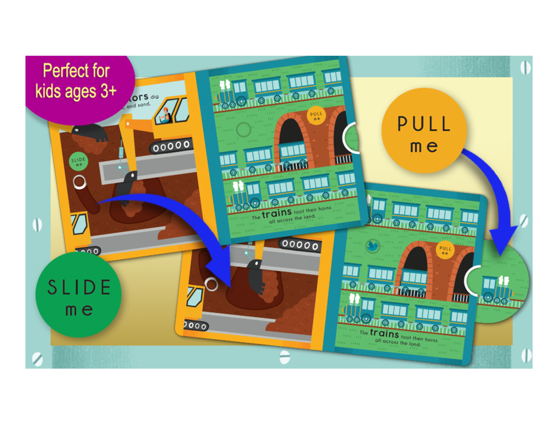 Noisy Vehicle Garage-Sturdy Interactive Board Book for Kids