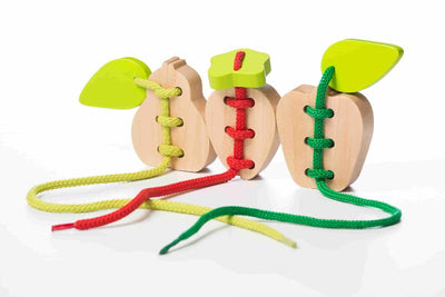 Cubika Wooden Lacing Toy Set Fruits