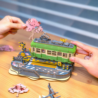 DIY Wooden Puzzle: Sakura Journey