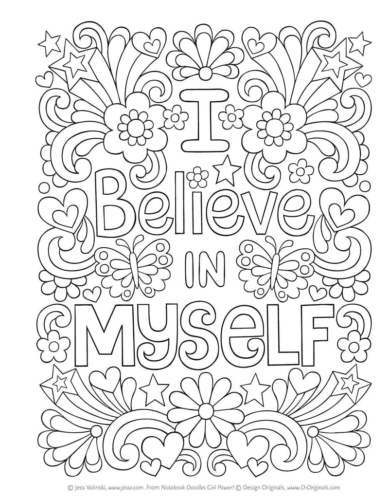 Notebook Doodles Girl Power! - Coloring Book for Tweens