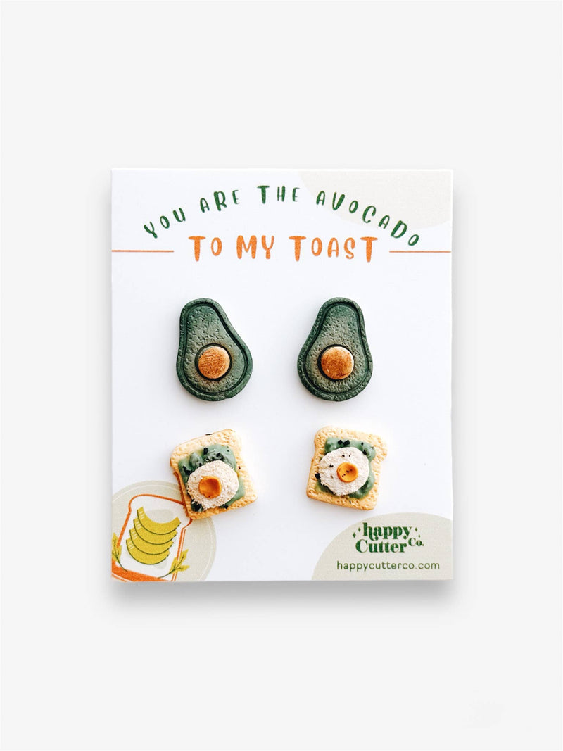 Avocado Toast Stud Earring Pack | Foodie Lover Gift