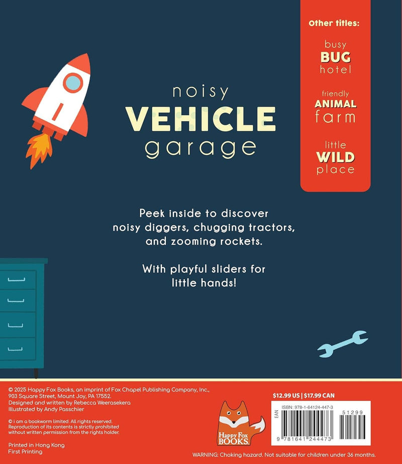 Noisy Vehicle Garage-Sturdy Interactive Board Book for Kids