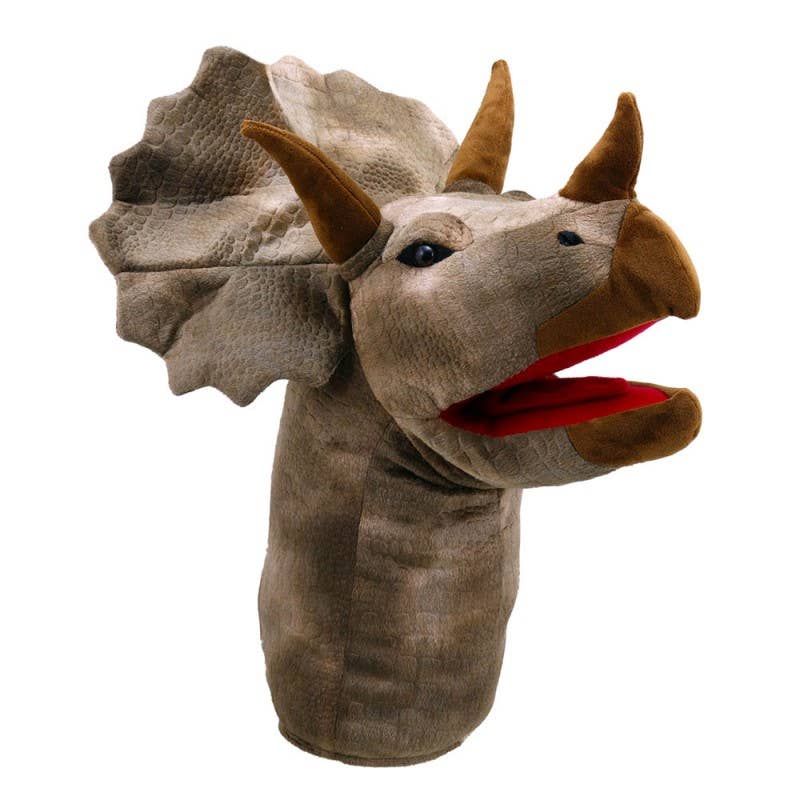 Dinosaur Puppet: Large Dino Heads Triceratops Puppet