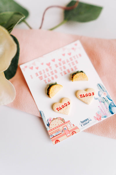 Romantic Walks to the Taco Truck Tacos Stud Earrings