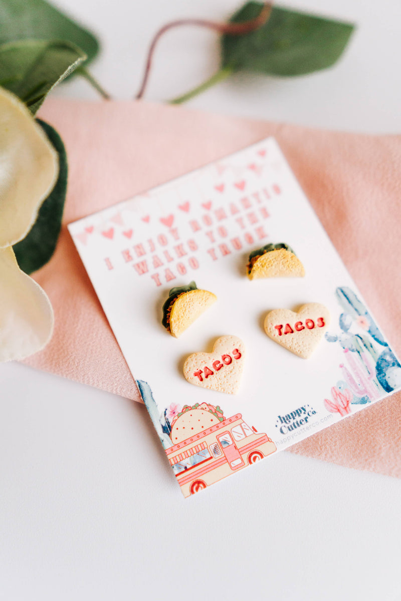 Romantic Walks to the Taco Truck Tacos Stud Earrings