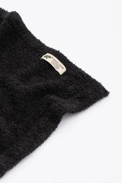 Brushed Yarn Baby Blanket - Charcoal