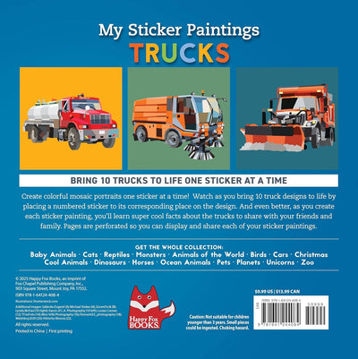 My Sticker Paintings: Trucks - 10 Massive Machines