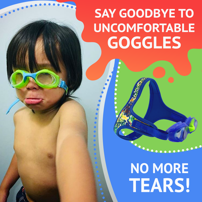 Blue Wavez Swim Goggles for Kids