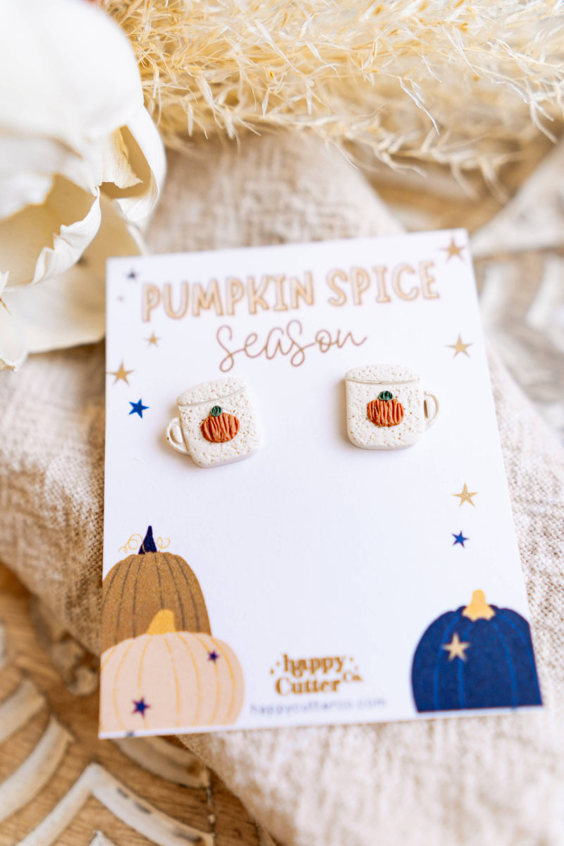 Cozy Fall Stud Earrings | Fall Lover Earrings |Fall Mug Stud