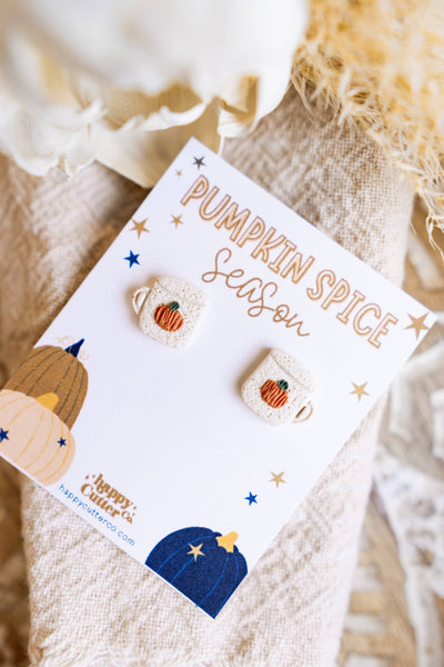 Cozy Fall Stud Earrings | Fall Lover Earrings |Fall Mug Stud