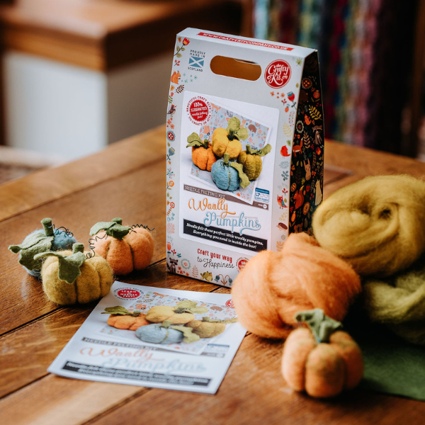 Woolly Pumpkins Needle Felting Craft Kit