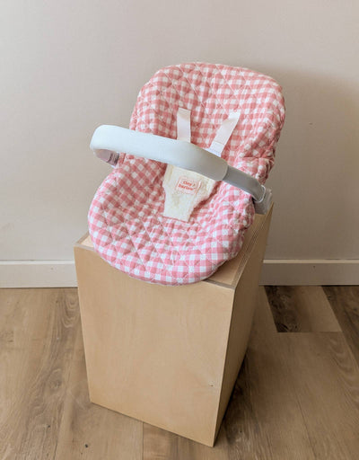 Doll Car Seat - Pink Gigham - Tiny Harlow