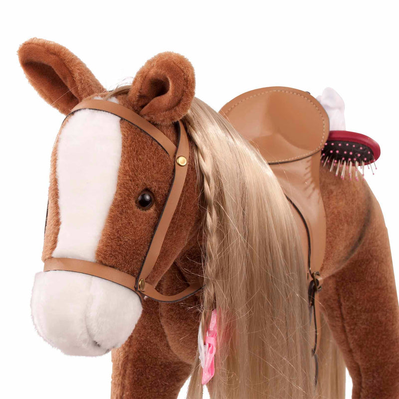 Gotz Big Plush Combing Horse with Saddle and Bridle dolls