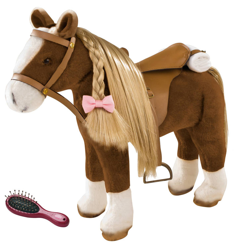 Gotz Big Plush Combing Horse with Saddle and Bridle dolls