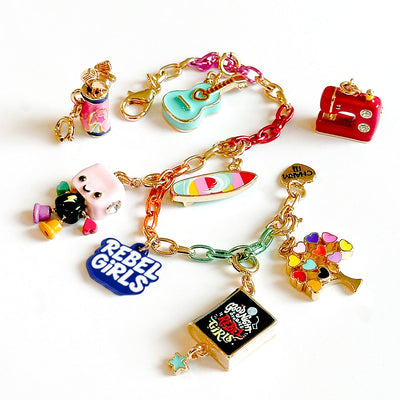 Gold Rebel Girls Robot Charm