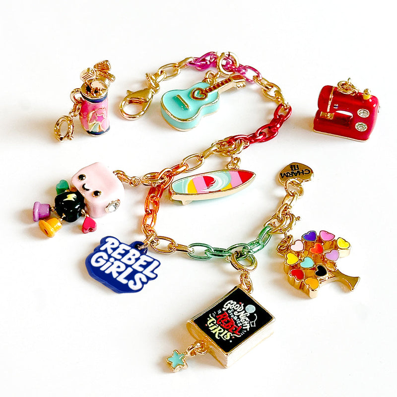 Gold Rebel Girls Robot Charm