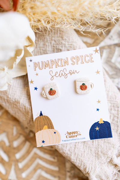 Cozy Fall Stud Earrings | Fall Lover Earrings |Fall Mug Stud