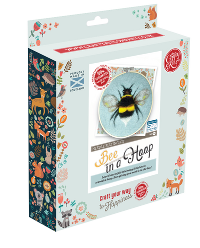 Bee in a Hoop Needle Felting Craft Kit