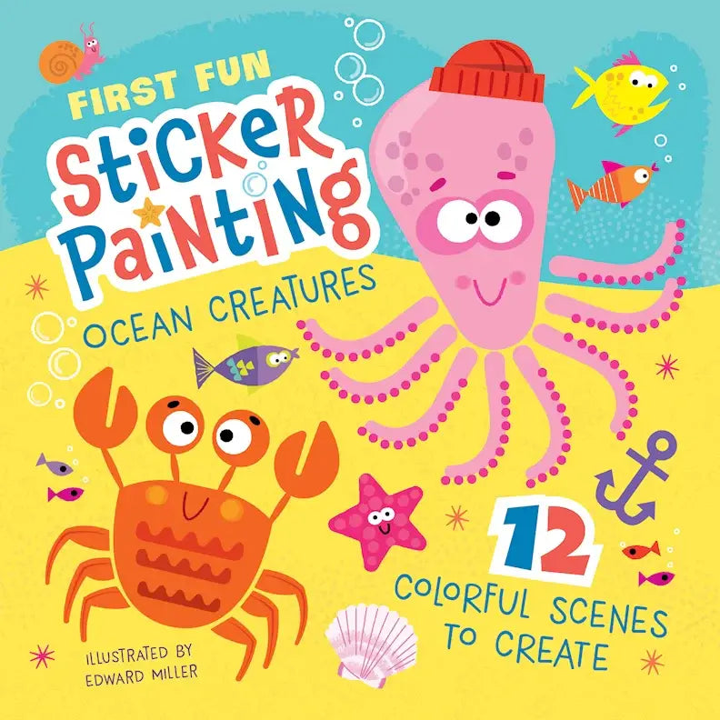 Activity Book - First Fun Sticker Painting: Ocean Creatures