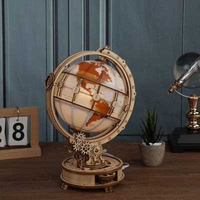 DIY Wooden Puzzle: Luminous Globe