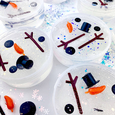 Melted Snowman Clear Putty Slime