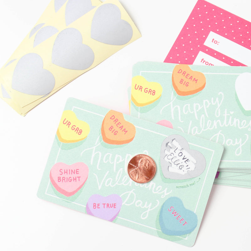 Scratch-Off Valentine Cards - Sweethearts