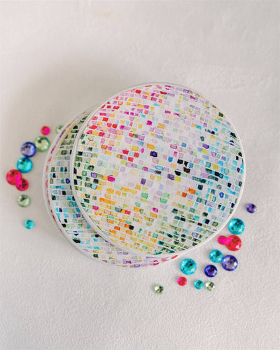 Ceramic Disco Ball Coaster Pack