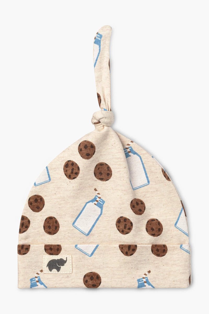 Baby Top Knot Cap - Cookies + Milk