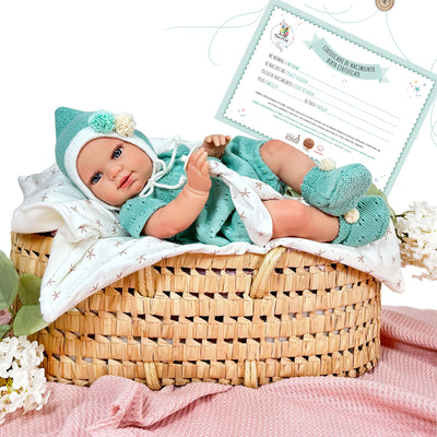 BABY REBORN DOLL IN CASE, BOY