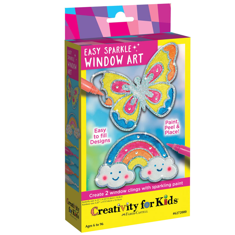 Easy Sparkle Window Art Mini Kit Craft Kit for Kids – Flying Pig Toys