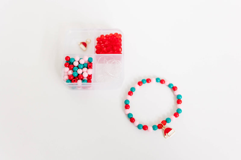 Christmas Craft, DIY Bracelet Kit Santa, Stocking Stuffer