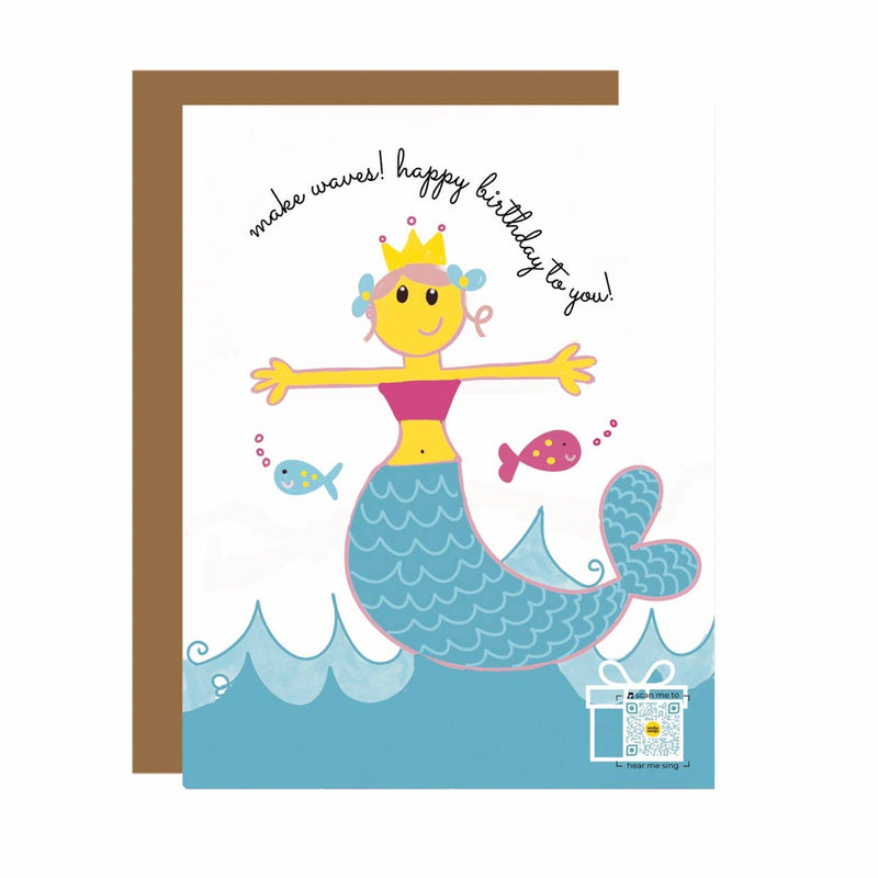 Mermaid Birthday Card - Eco-Friendly Musical Greeting Card