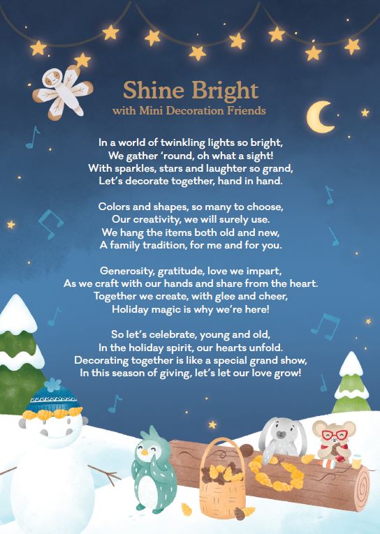 Sage Penguin Mini with Shine Bright "Mini Decoration Friends" Affirmation Card