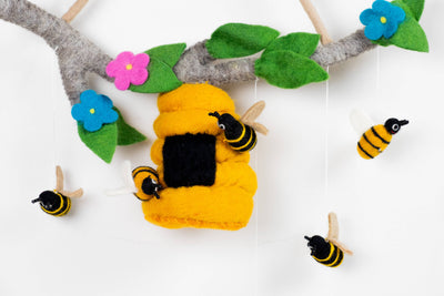 Mobile - Bee Hive and Honey Bee
