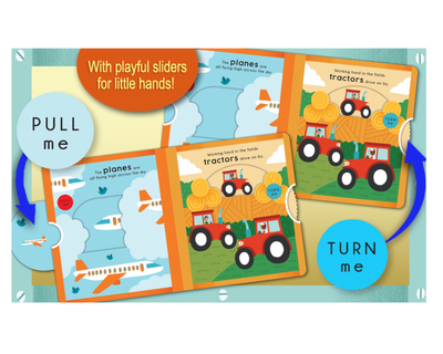 Noisy Vehicle Garage-Sturdy Interactive Board Book for Kids