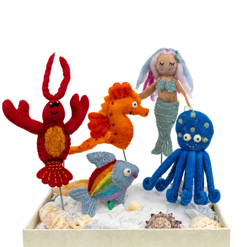 Mermaid Wild Woolie Handfelted Wool Ornament