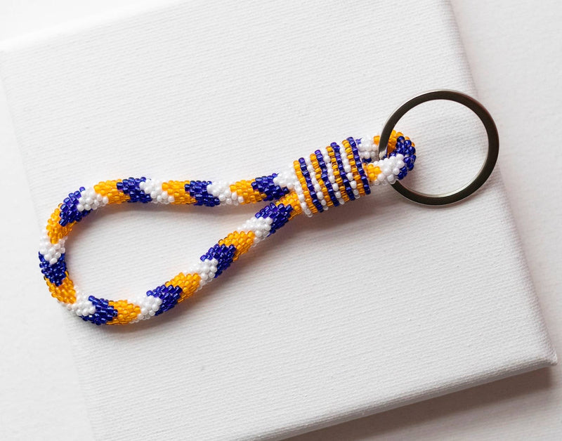 The Original Roll-On® Keychain Game Day - Blue and Orange