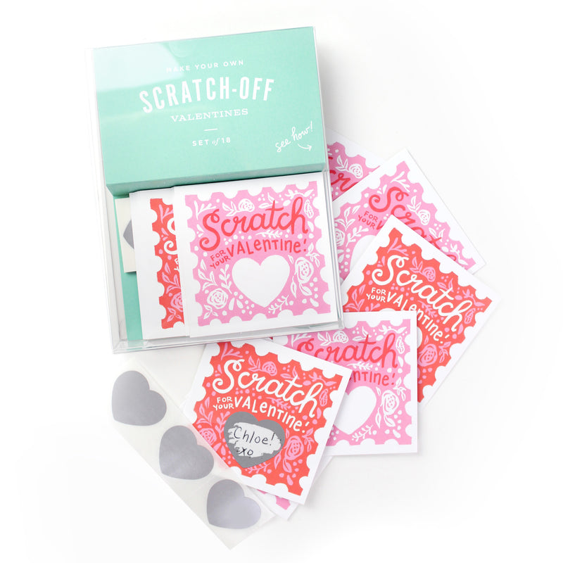 Scratch-off Valentine Cards - Floral