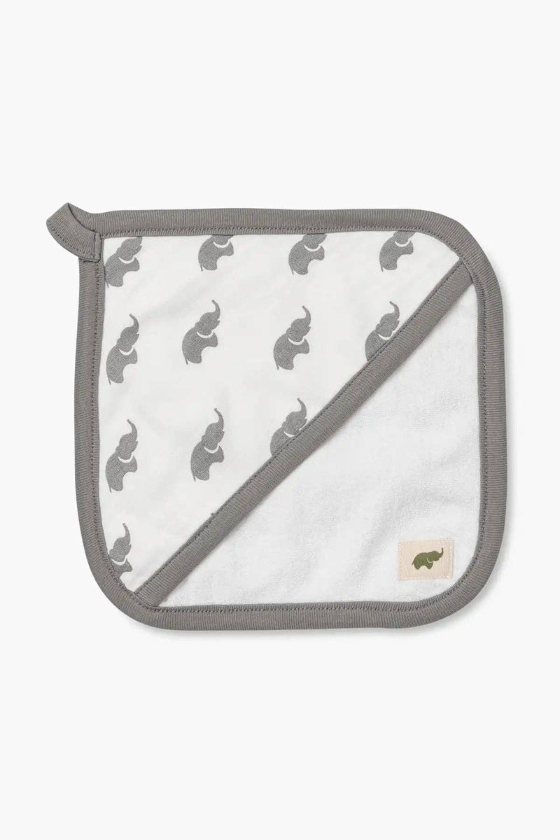 Organic First Washcloth - Grey Elephant