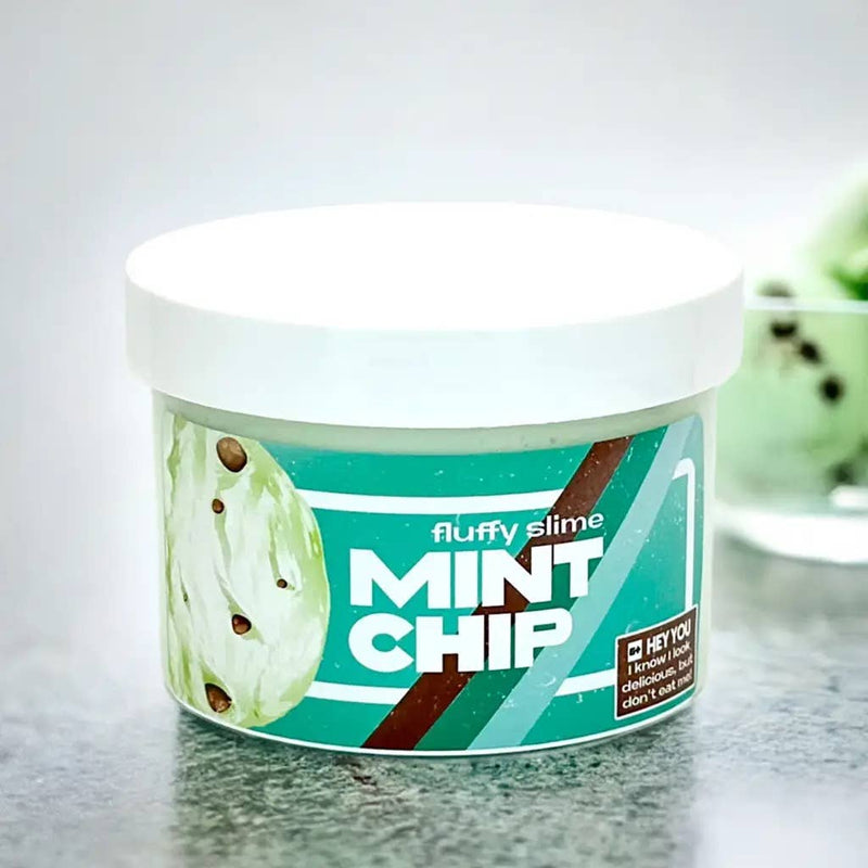 SlimeWorks Mint Chip Fluffy Slime – Scented Sensory Toy
