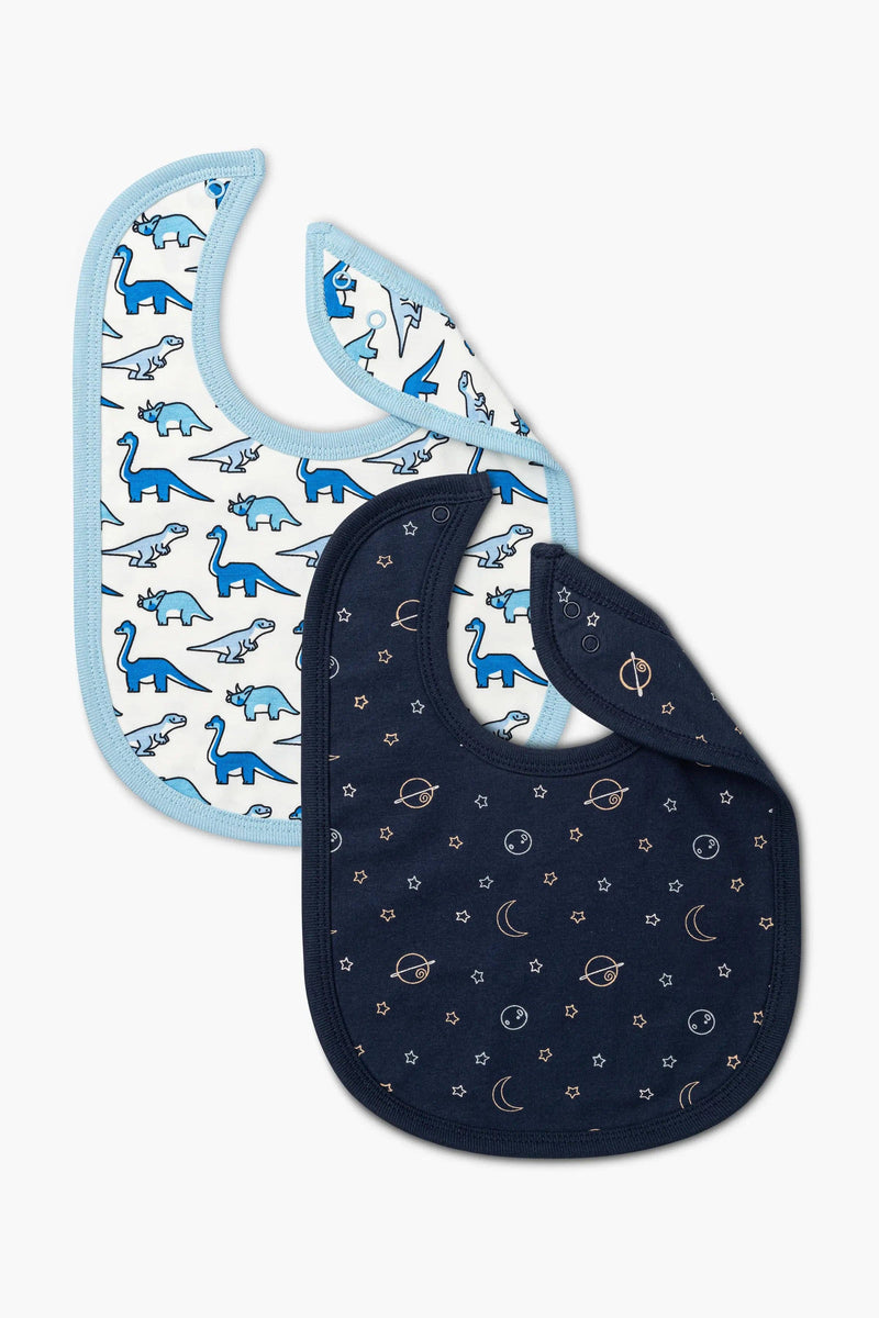 2-Pack Classic Baby Bibs - Navy