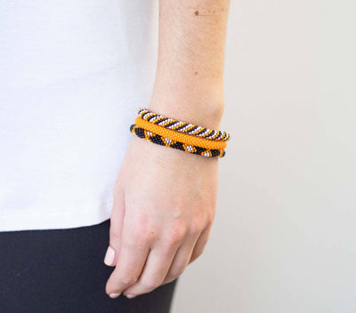 Game Day Roll-On® Bracelets Orange & Black
