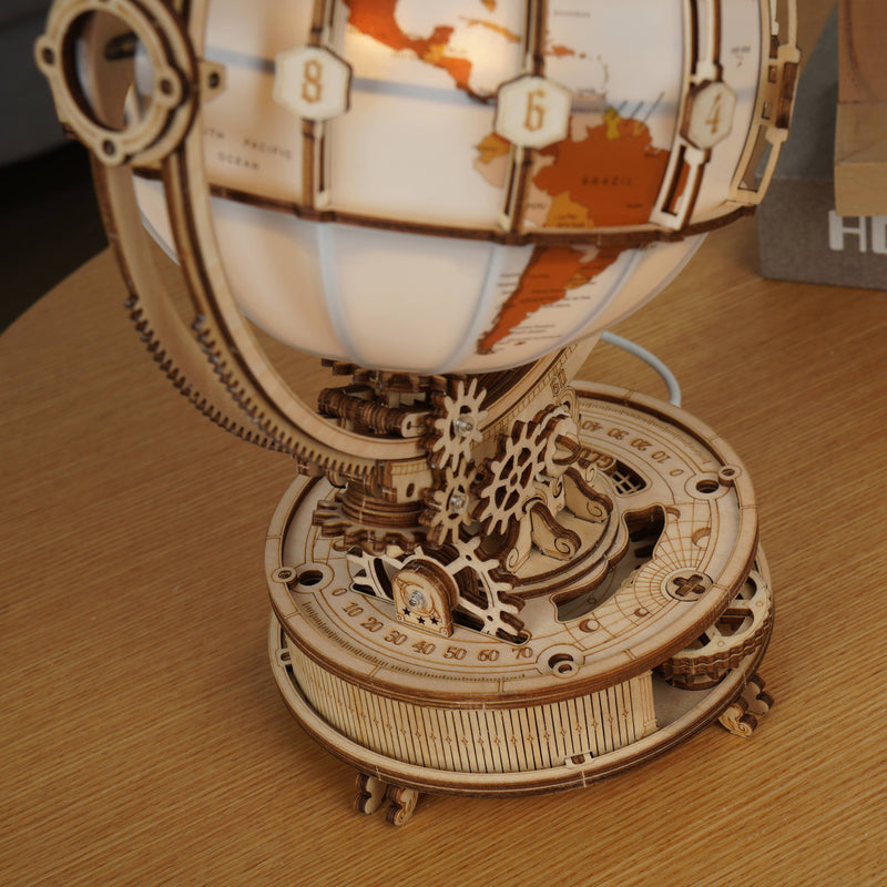 DIY Wooden Puzzle: Luminous Globe