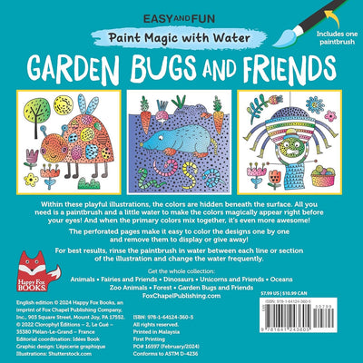 Garden Bugs and Friends - Easy and Fun Paint Magic with Water